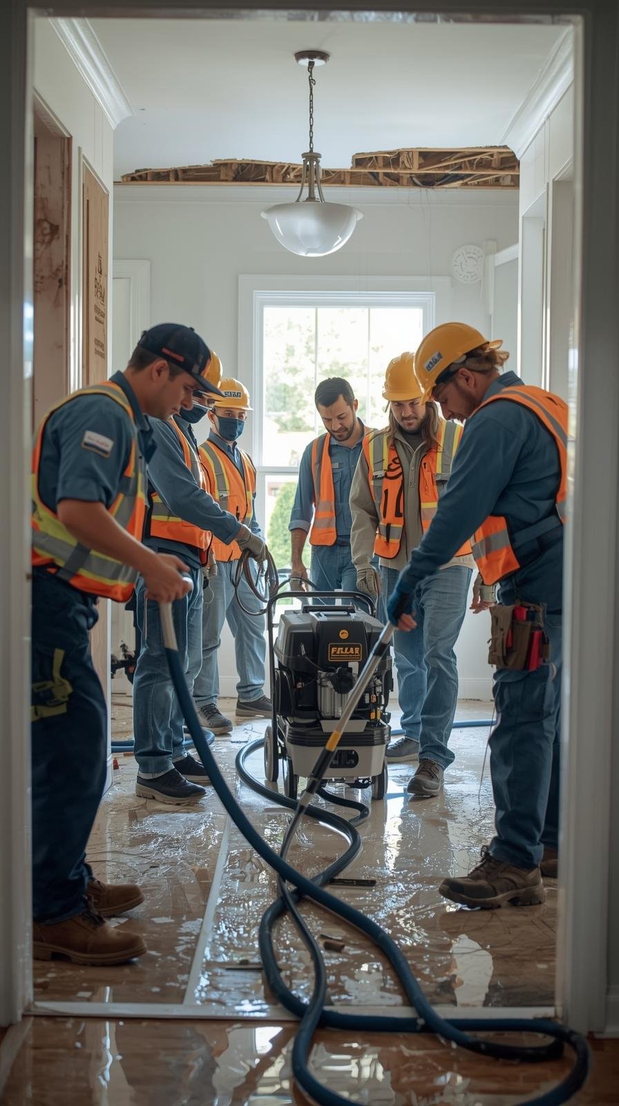 Water Damage Restoration and repair company team