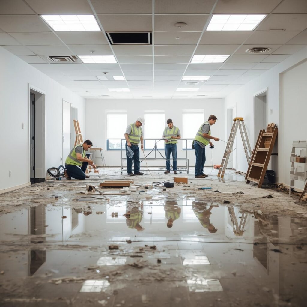 Water Damage Restoration and repair work completed