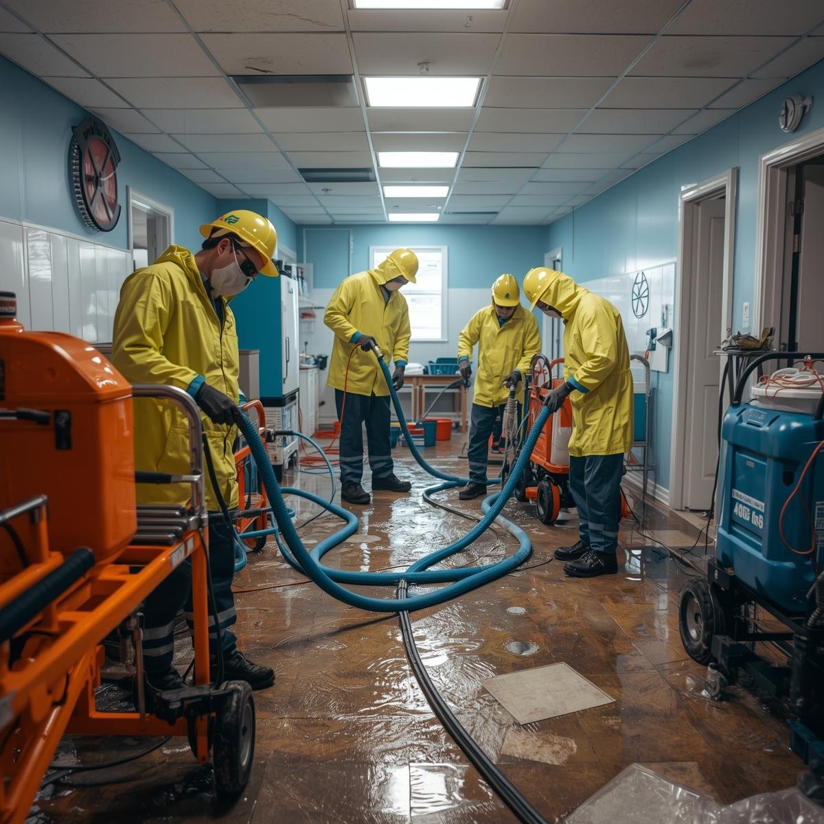 Water Extraction & Removal Services Team Working